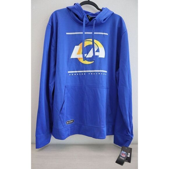New Era Men's Sz XL Blue Los Angeles Rams Combine Authentic Split Defense Hoodie - Picture 1 of 10